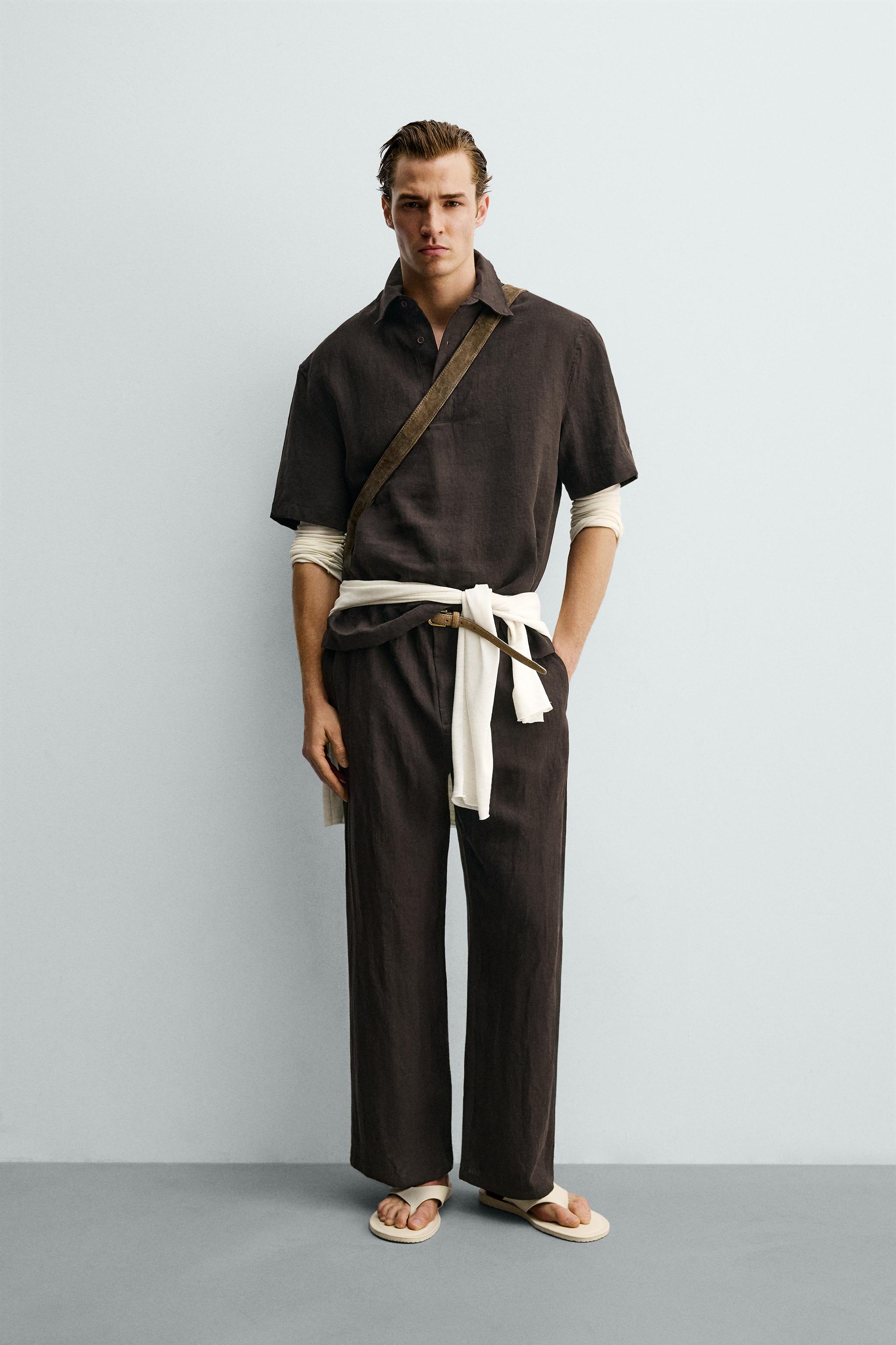 100% LINEN RELAXED FIT PANTS